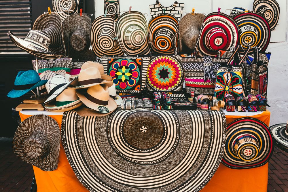 Hat vendor at Usaquén street market