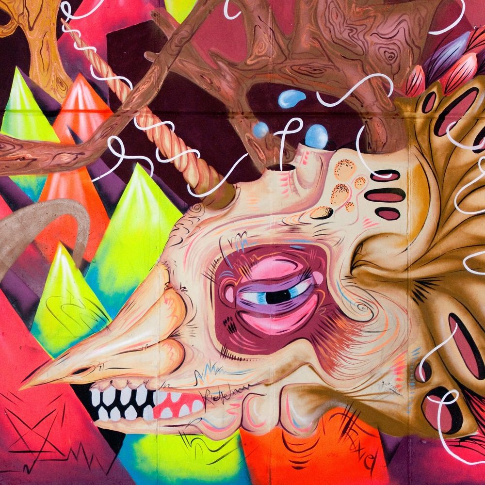 Colorful wall art at Bogota