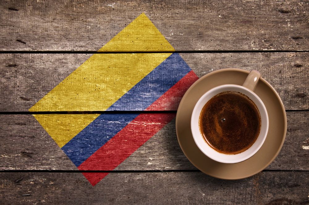 A cup of coffee on a wooden table