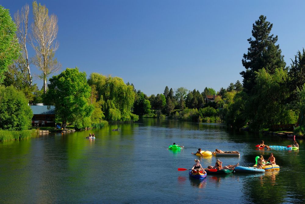 Floating on Deschutes River