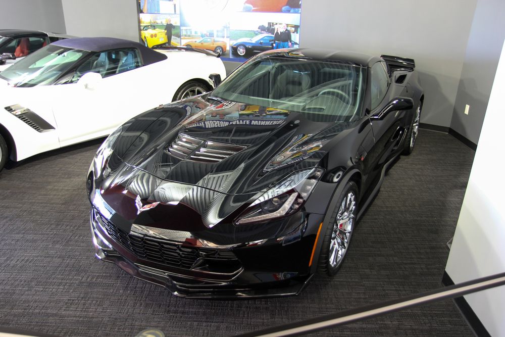 A chevrolet corvette displayed in National Corvette Museum