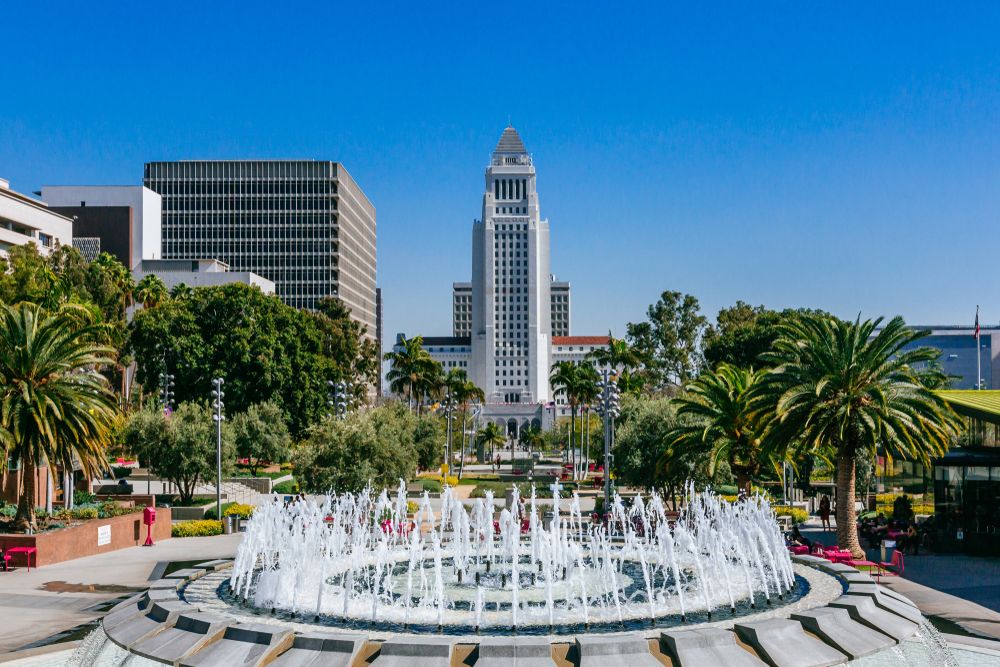 Water fountain at Grand Park