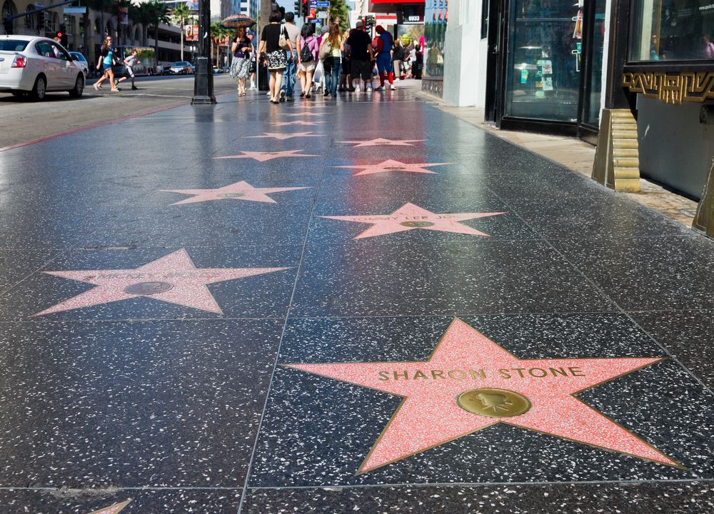 The stars of Hollywood Walk of Fame