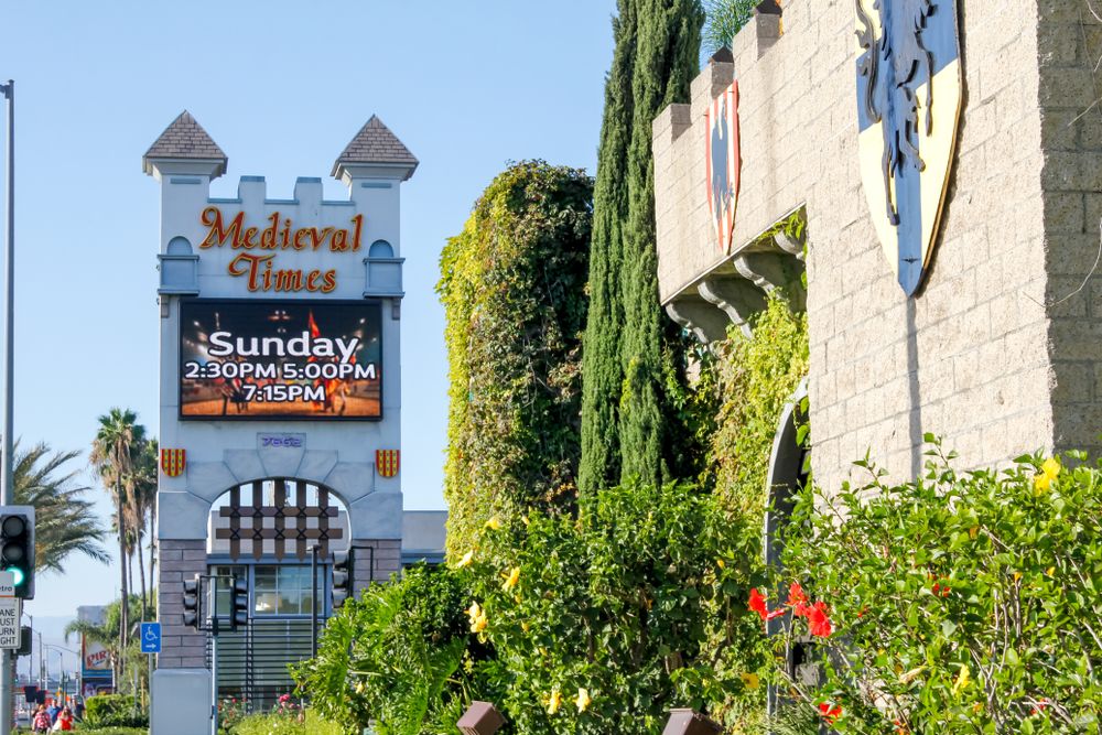 Signage of Medieval Times Dinner & Tournament