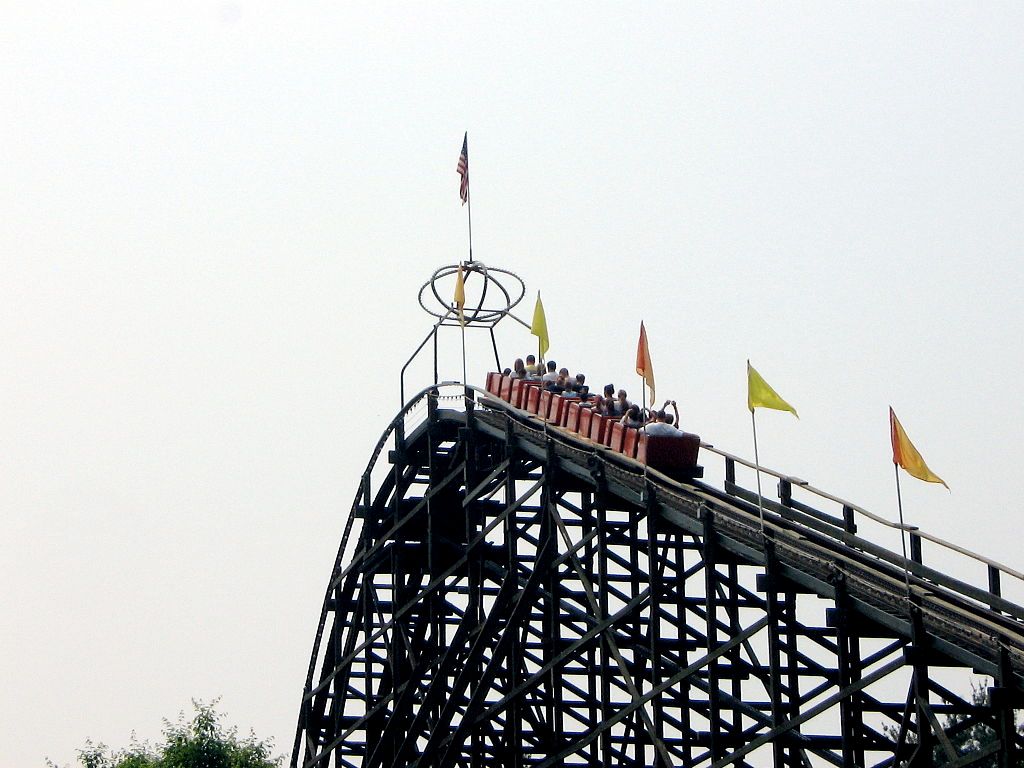 A rollercoaster in Knoebels Amusement Resort