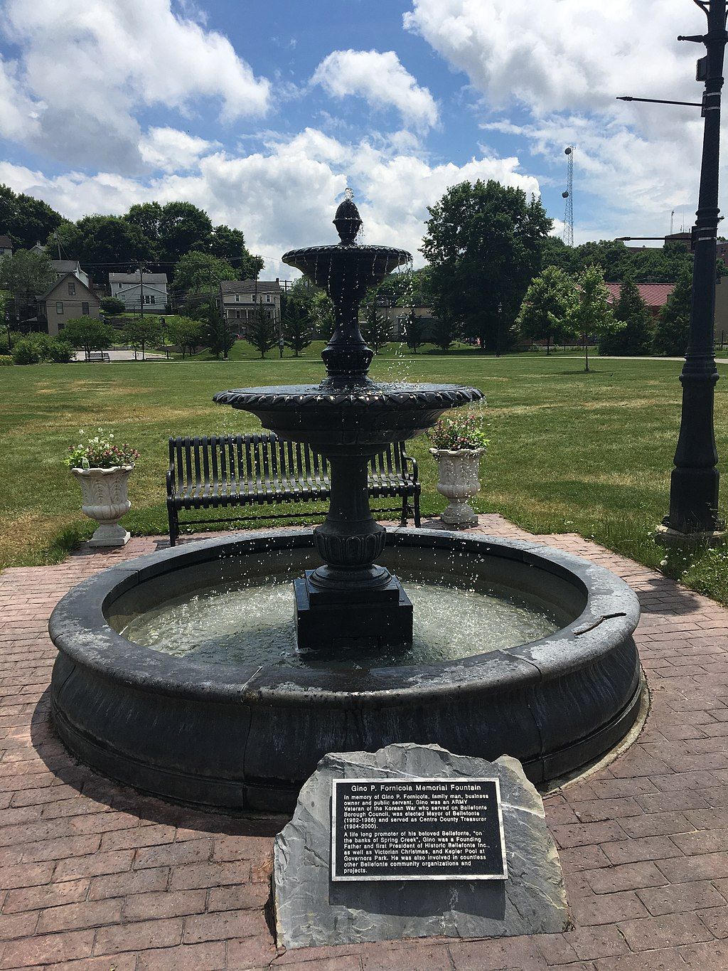 Memorial fountain at Talleyrand Park