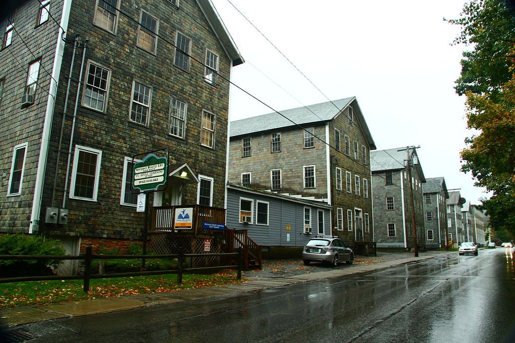 Exterior of the Estey Organ company buildings