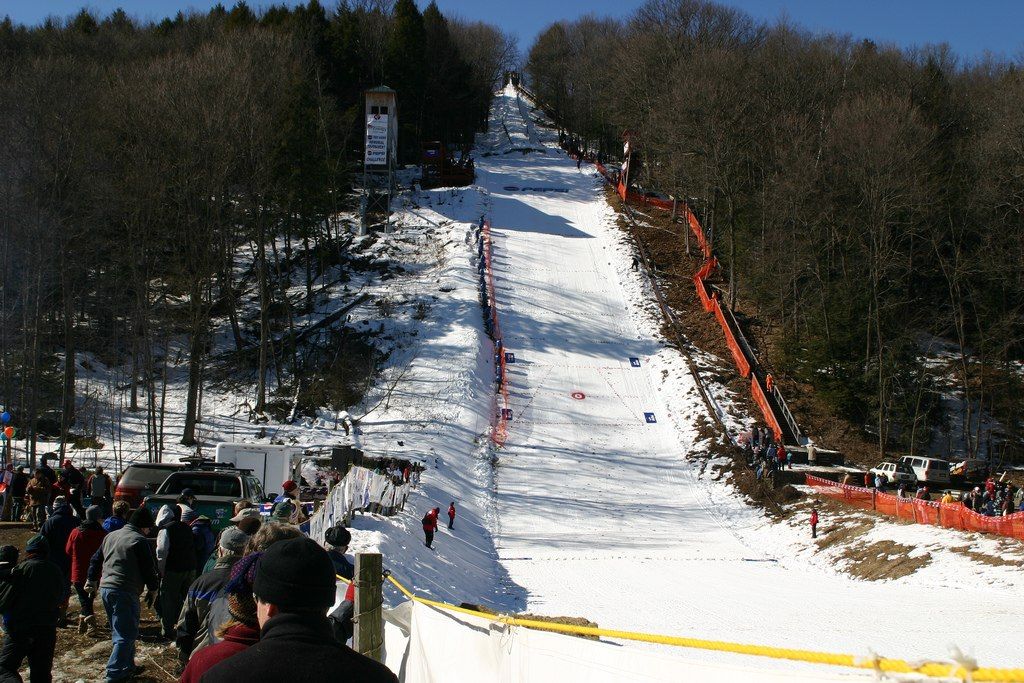 People watching the Harris Hill Ski Jump Competition