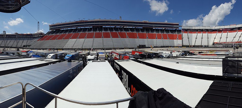 Vehicles inside Bristol Motor Speedway