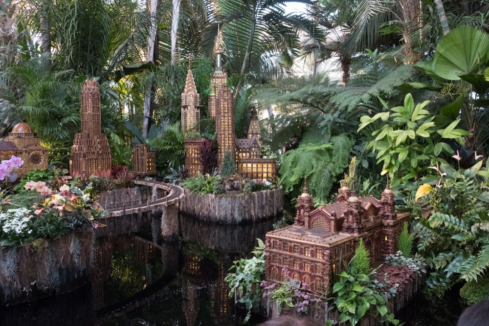 Models of new york buildings at New York Botanical Garden