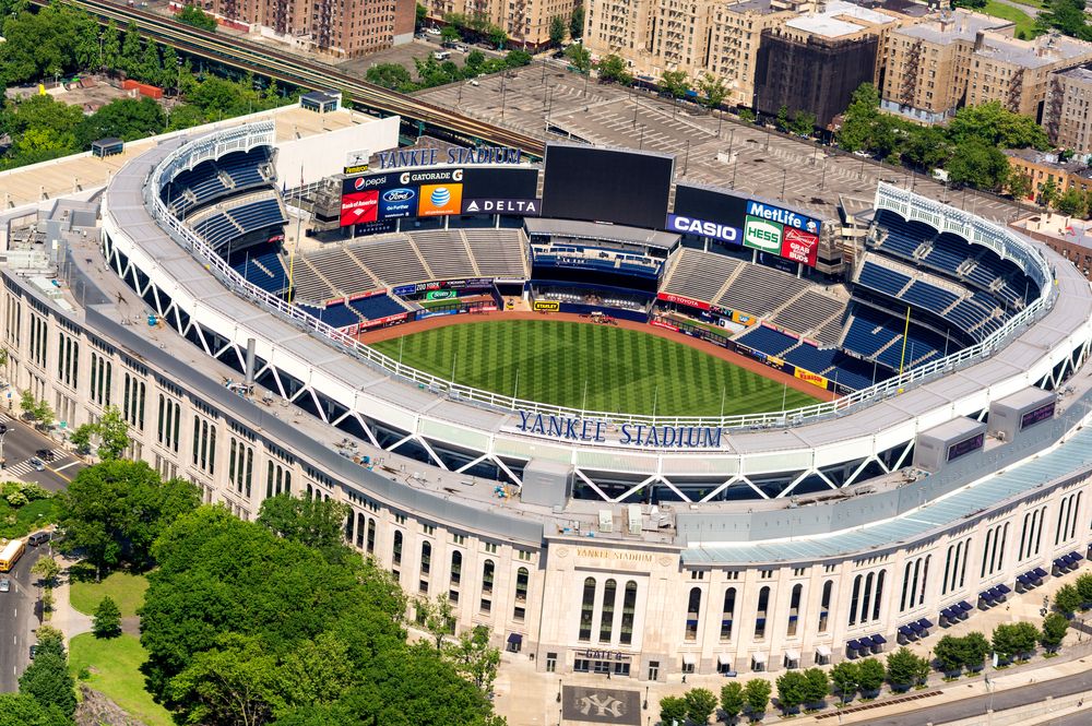 Aerial view of Yankee Stadium