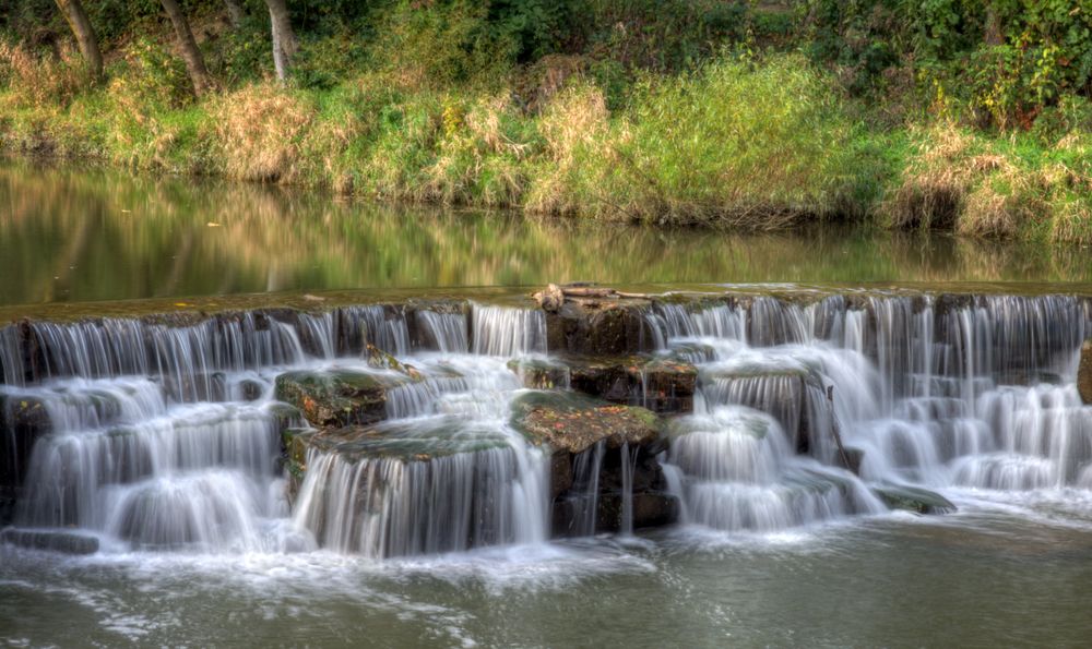 Short waterfall at Mill Stream Run Reservation