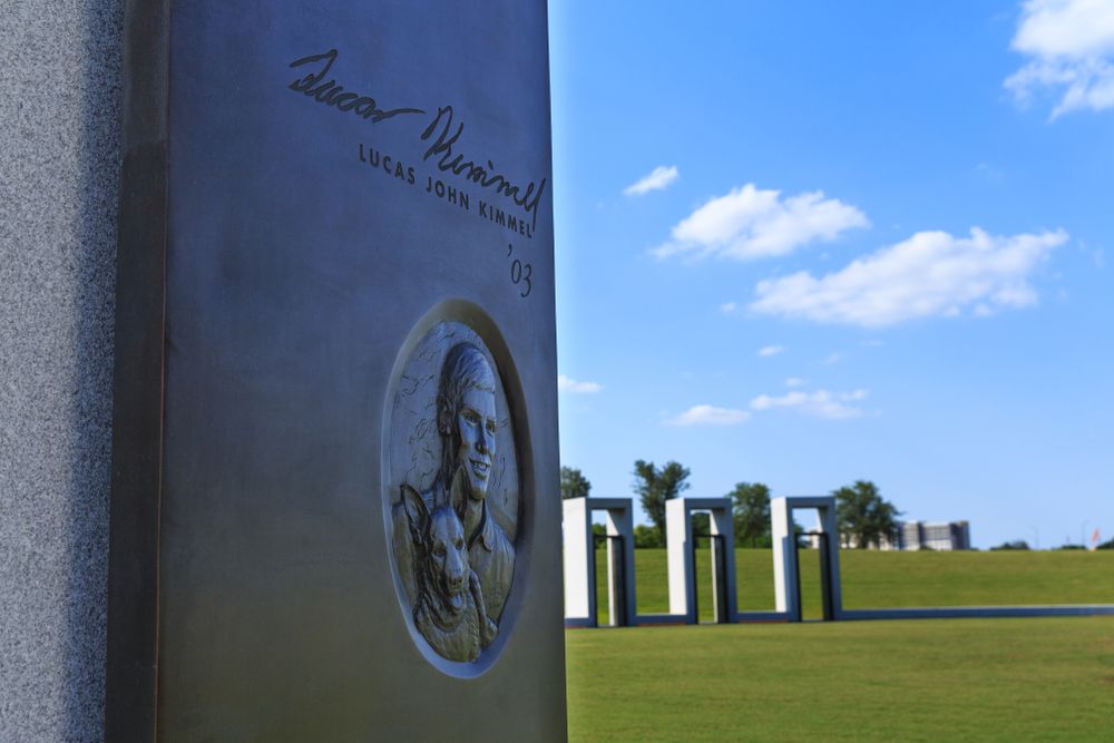 A stone memorial at Bonfire Memorial.