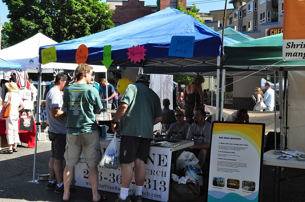 Booths during the Ballard SeafoodFest