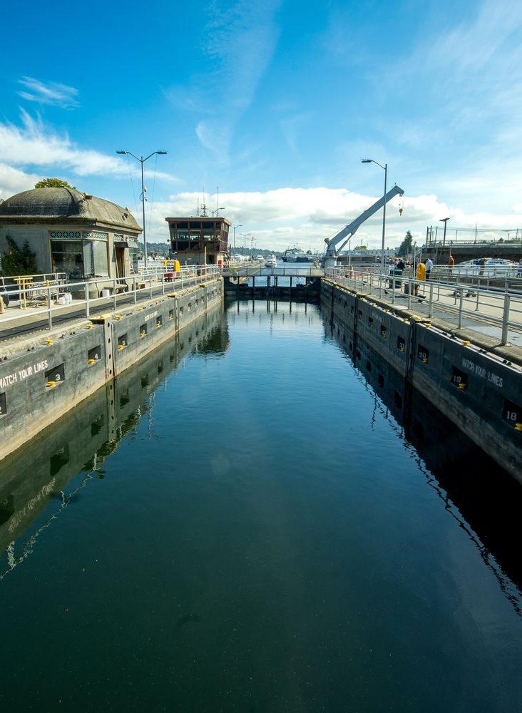 The waters of Hiram M. Chittenden Locks