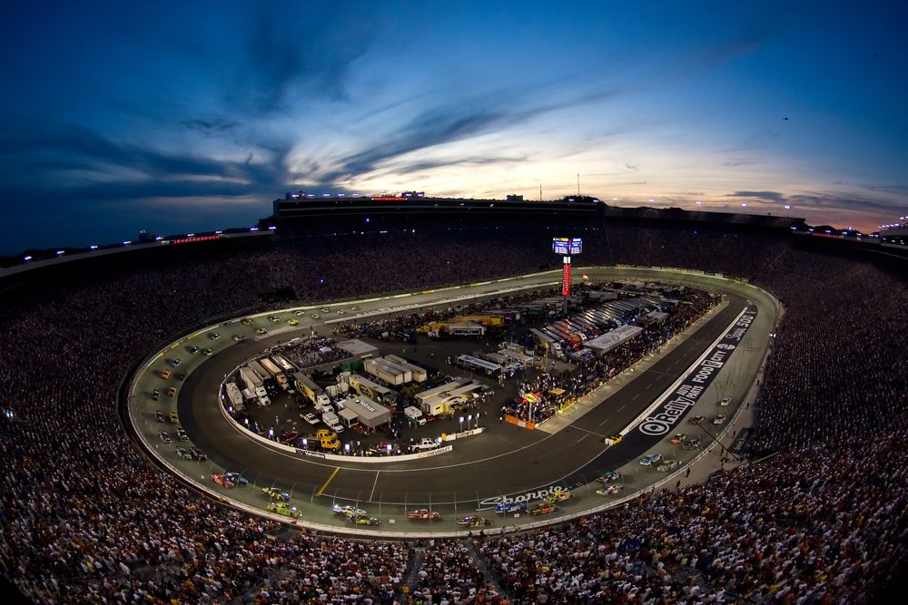 Aerial view of Bristol Motor Speedway's interior