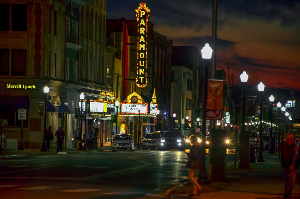 Marquee of Paramount Center for the Arts