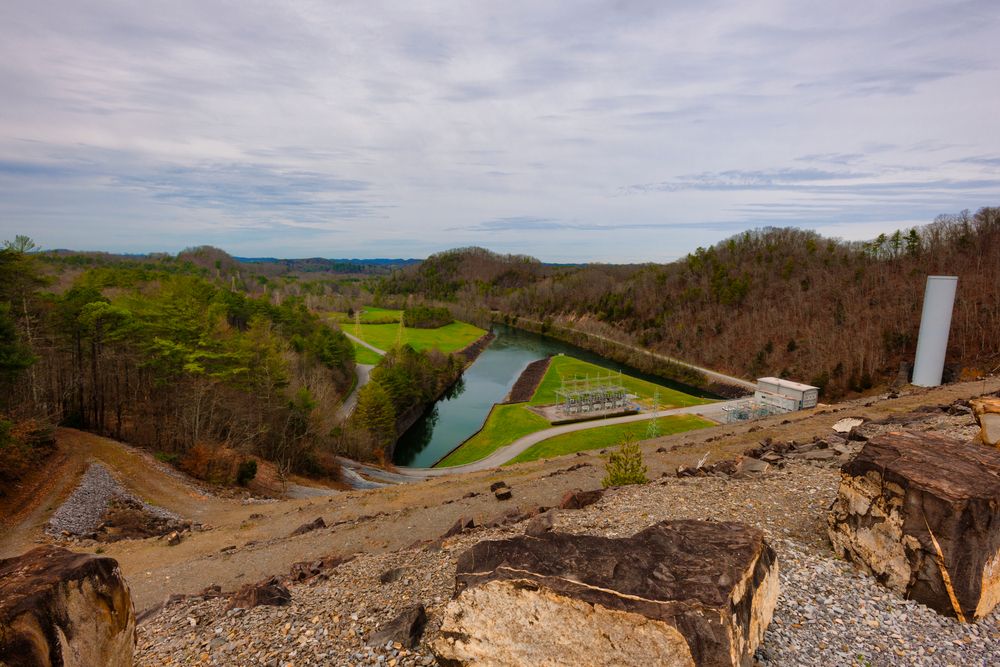 View from the top of South Holston Dam