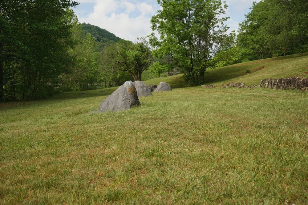 Rock formation on the grounds of Steele Creek Park