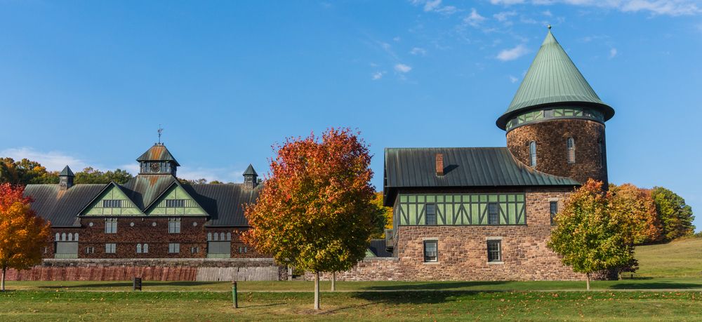 Exterior of Shelburne Farms' historic barn