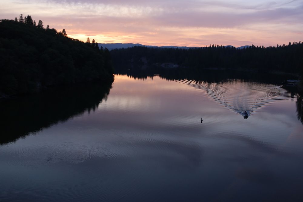 Sunset reflecting on Lake Britton