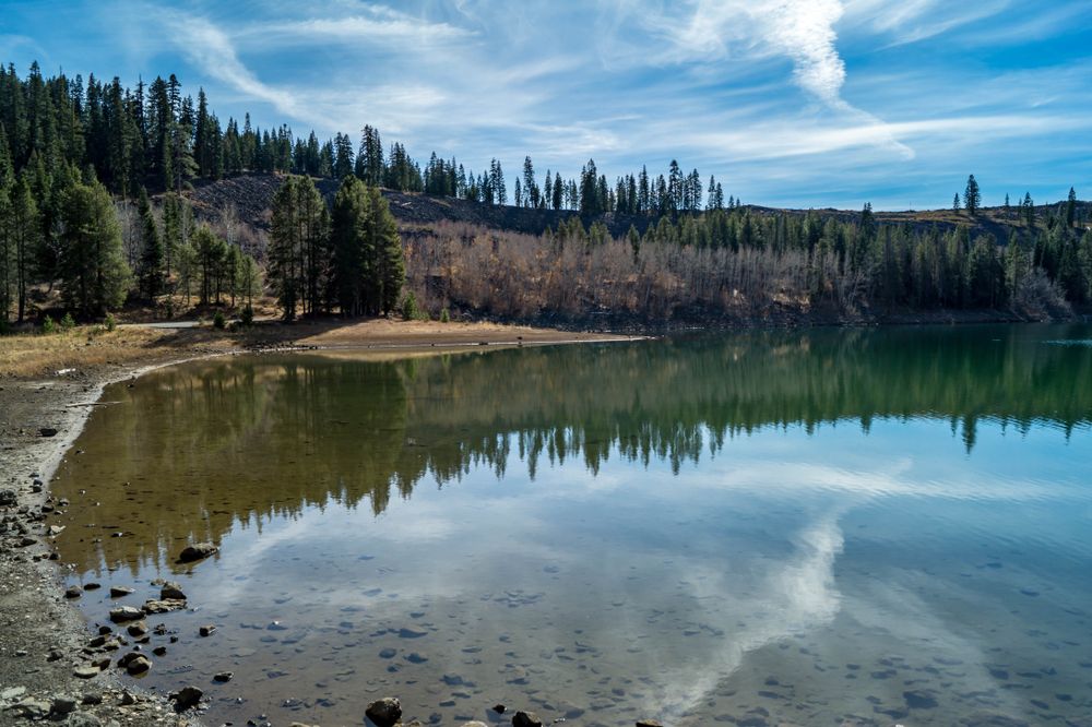 Crater lake at Lassen National Forest