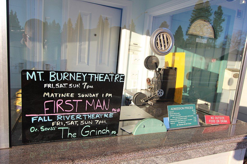 Ticket booth of Mt. Burney Theatre