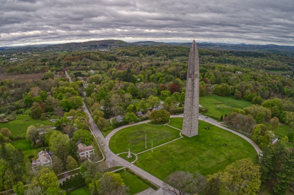 Aerial view of the Bennington Battle Monument