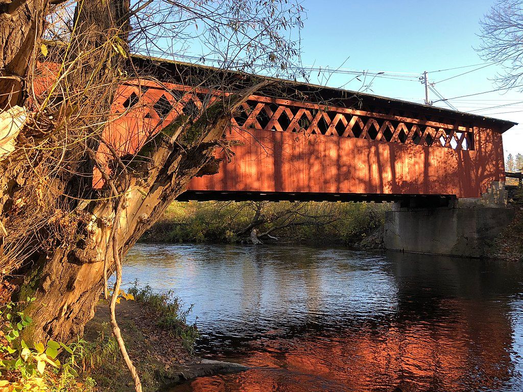 The waters under Silk Road Covered Bridge