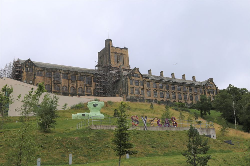 Exterior of Bangor University's art building