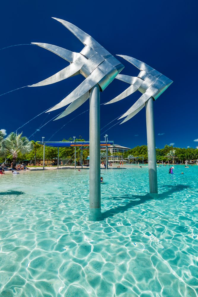 The waters of Cairns Esplanade