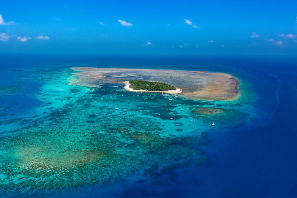 Aerial view of Green Island
