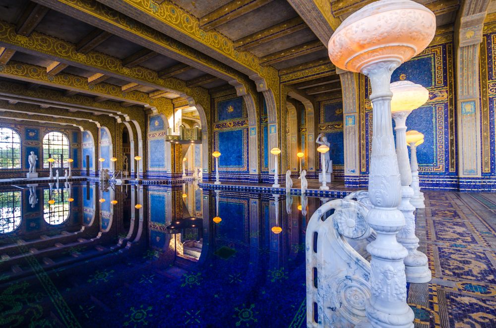 The luxury roman pool in Hearst Castle