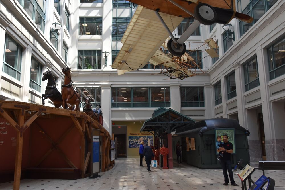 People walking inside National Postal Museum