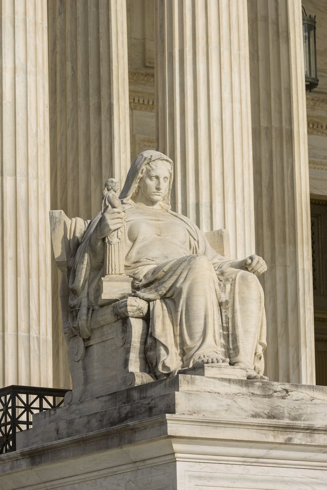A monument outside U.S. Supreme Court
