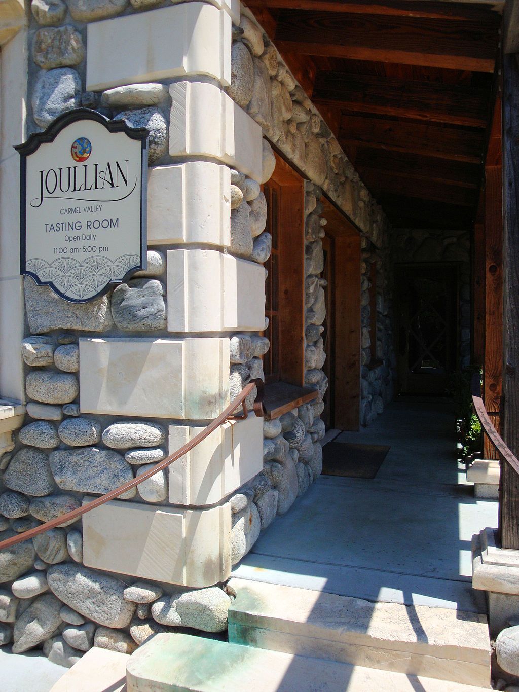 Entrance to Joullian Vineyards' tasting room