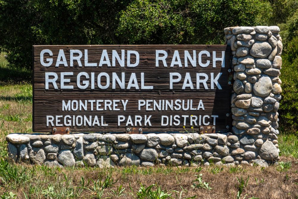 Name sign of Garland Ranch Regional Park