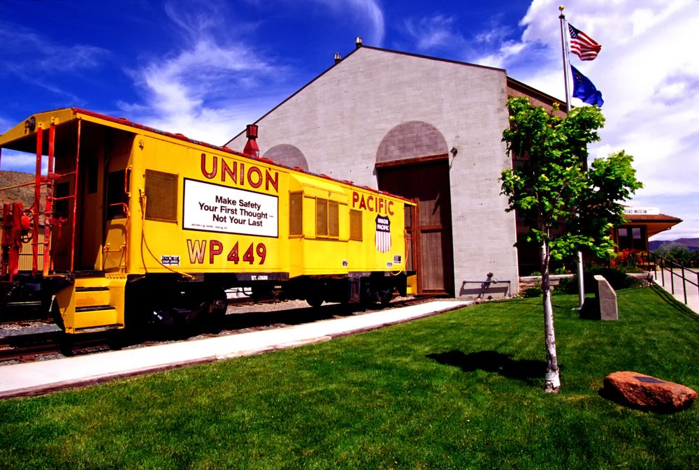 A union pacific caboose at Nevada State Railroad Museum