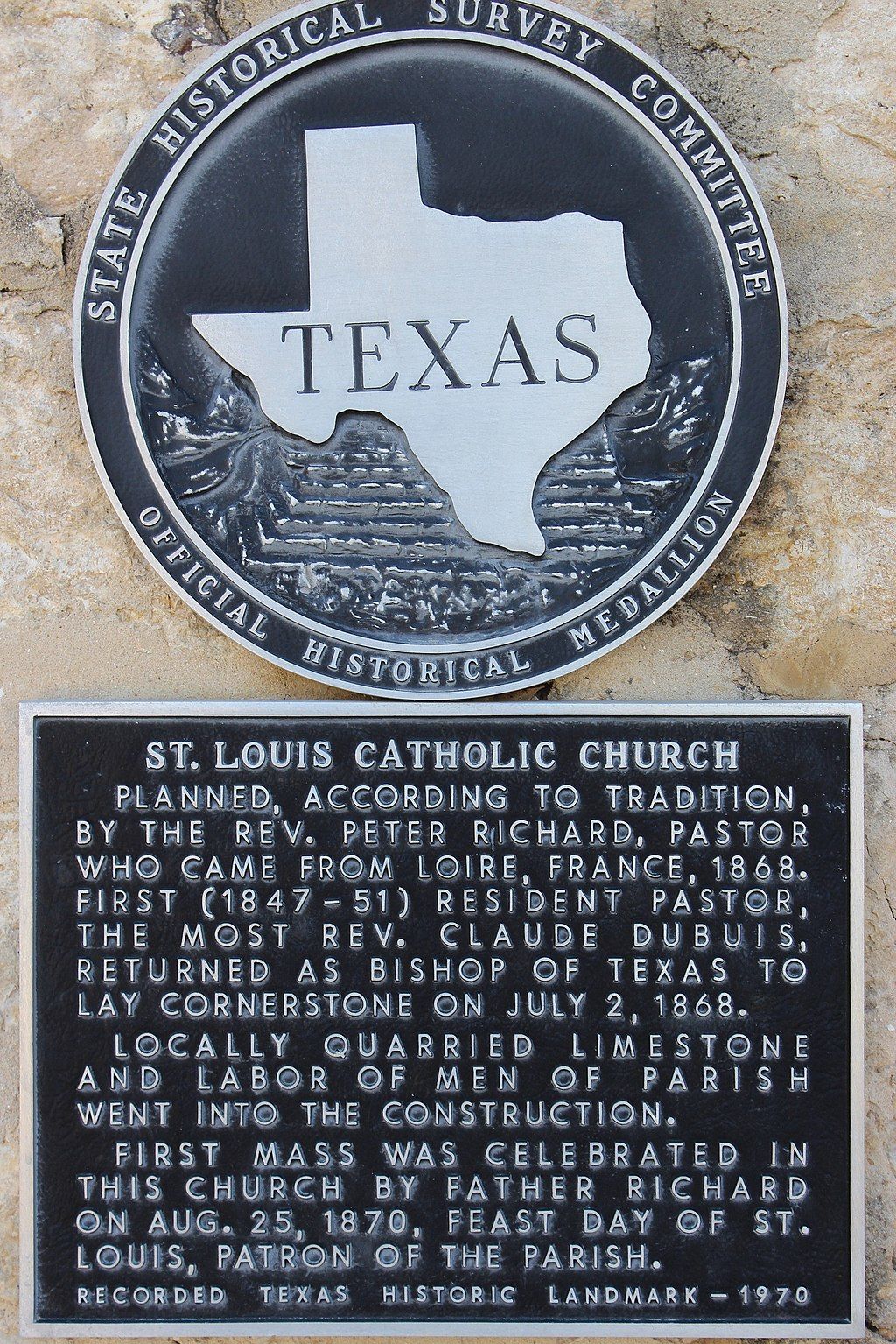 History marker of St. Louis Catholic Church
