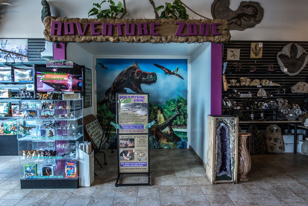 Adventure zone in Dinosaur Store and Museum