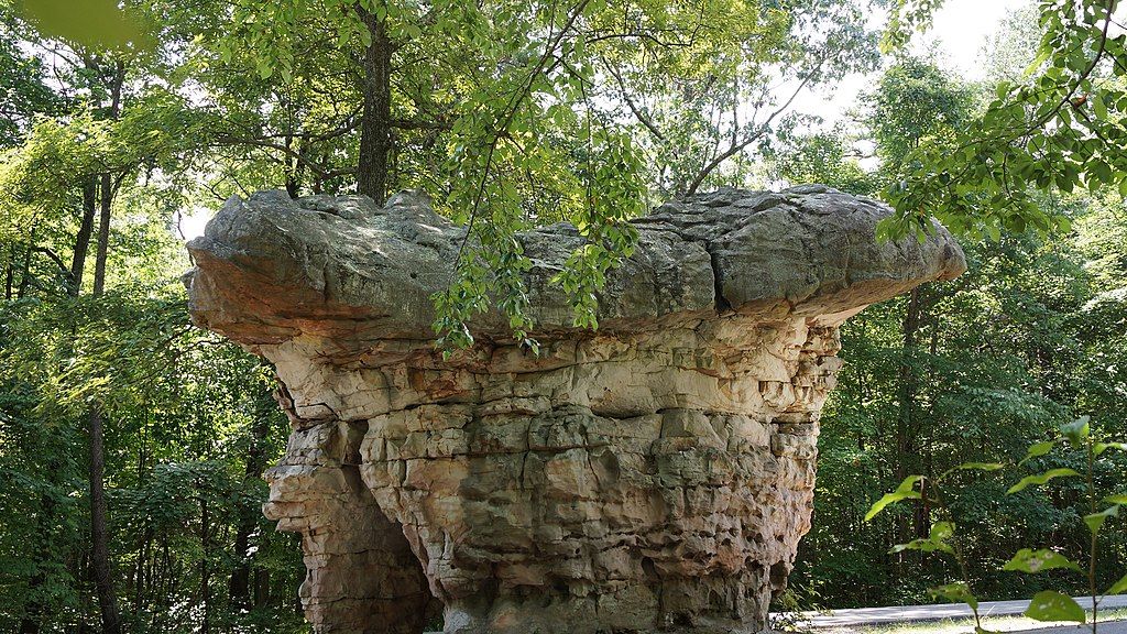 The top of Mushroom Rock