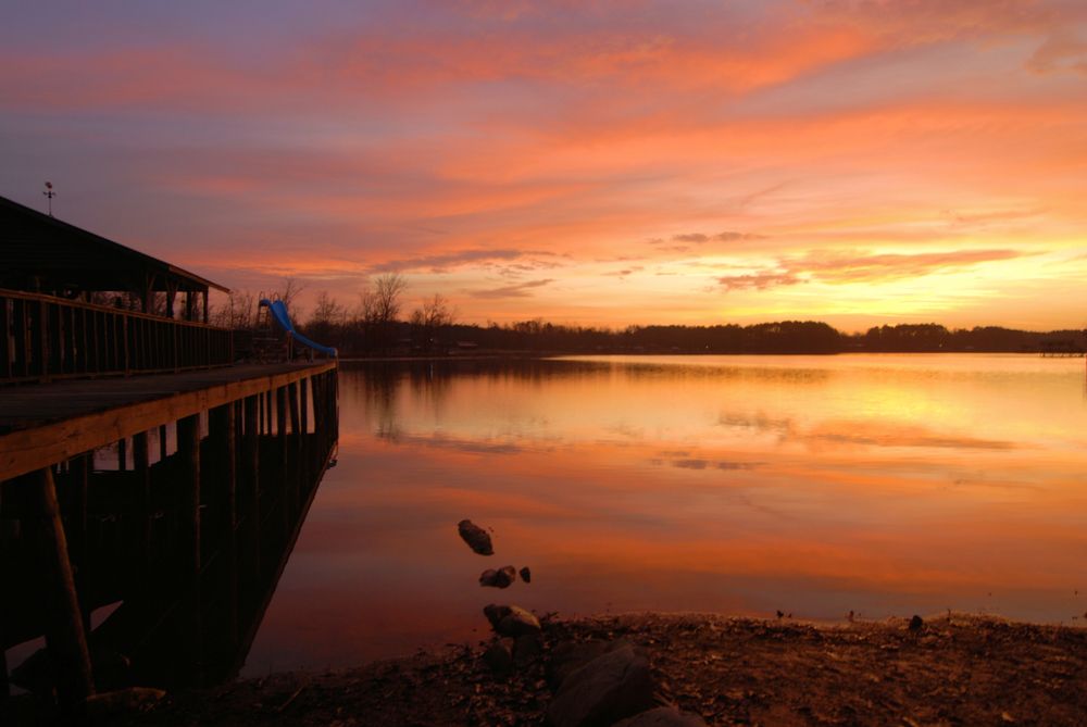 A pier at Weiss Lake