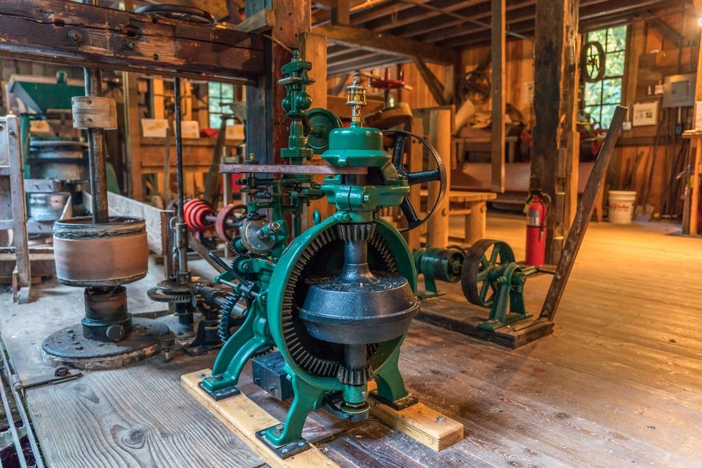 Interior of Cedar Creek Grist Mill