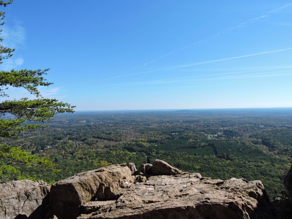 Scenic view from Crowders Mountain State Park's summit