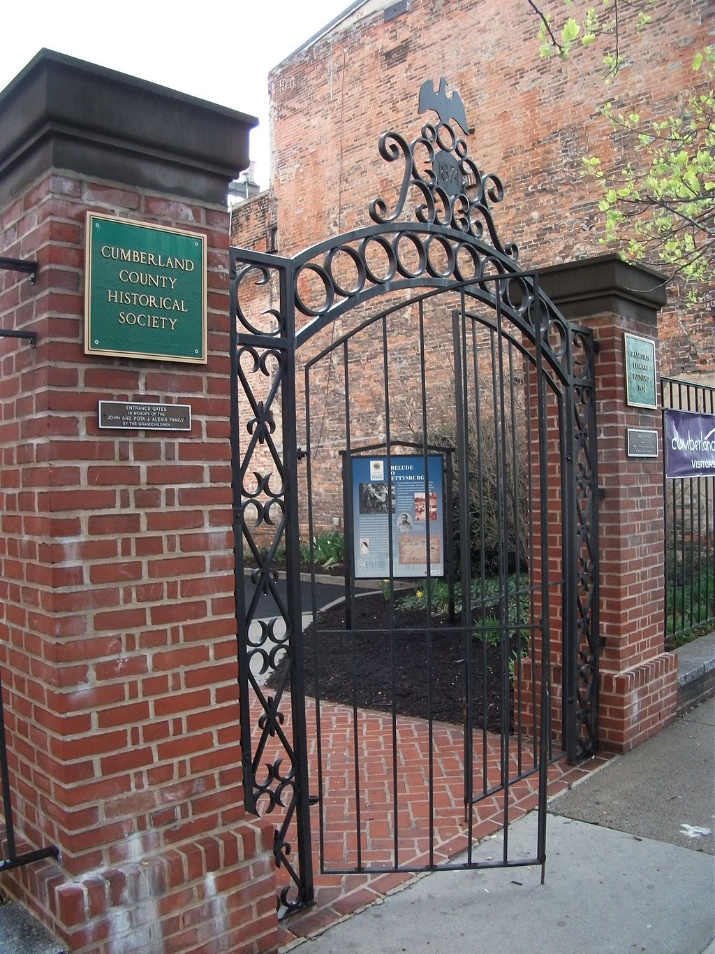 Entrance gate of Cumberland County Historical Society