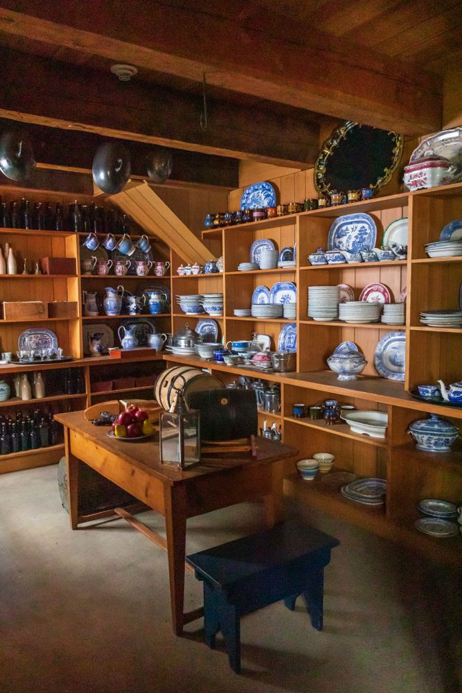 Interior of a cabin at Fort Vancouver National Historic Site