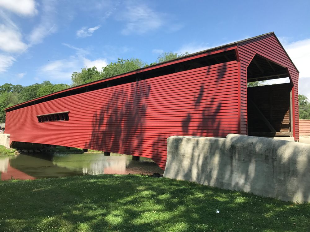 Exterior of Gilpin's Falls Covered Bridge