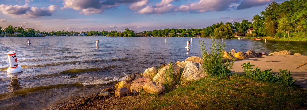The waters of Goguac Lake