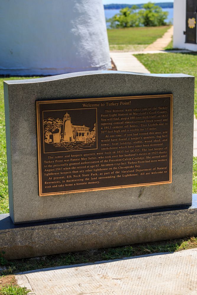 Marker of Turkey Point Lighthouse