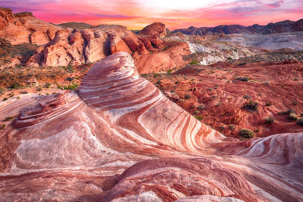 Scenic view of Valley of Fire State Park